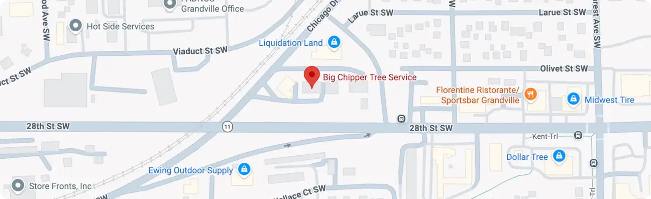 Big Chipper Tree Service Location Map