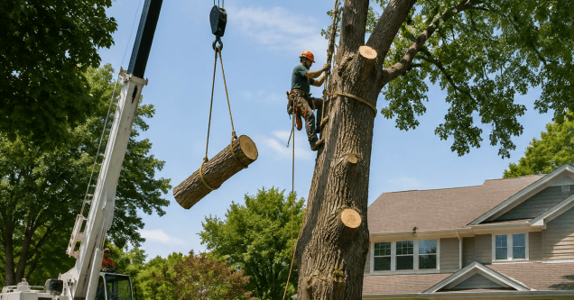 How Big Chipper Tree Service Executed Fast Tree Removal and Protected Sprinklers During Stump Grinding